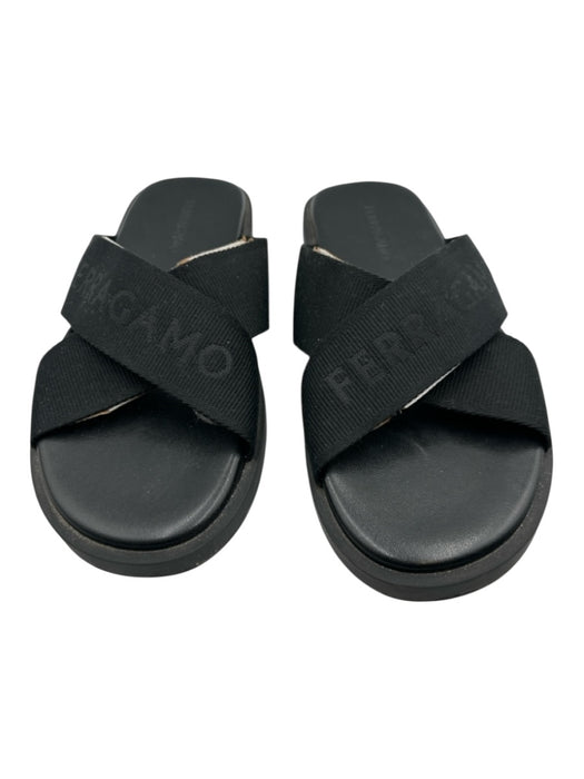 Ferragamo Shoe Size 11M Like New Black Leather Solid Sandal Men's Shoes Black / 11M