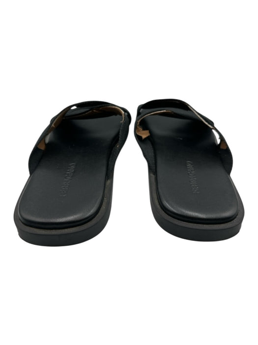 Ferragamo Shoe Size 11M Like New Black Leather Solid Sandal Men's Shoes Black / 11M