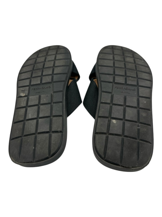 Ferragamo Shoe Size 11M Like New Black Leather Solid Sandal Men's Shoes Black / 11M