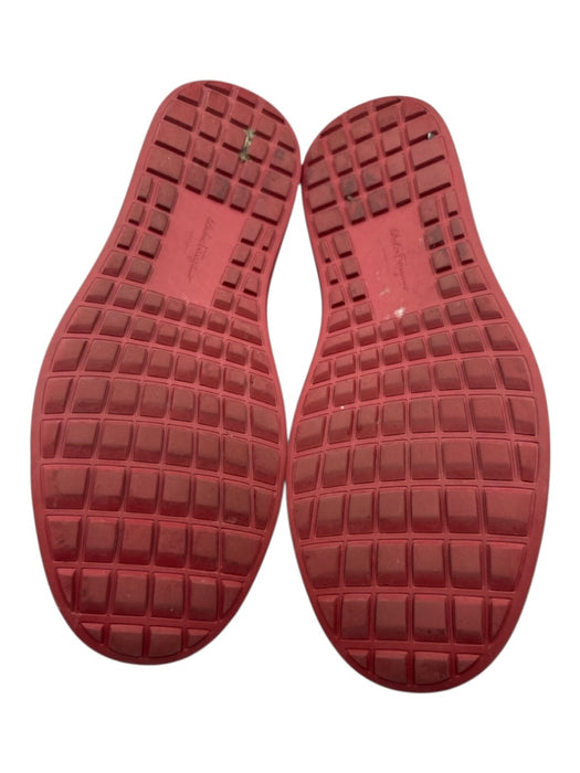 Ferragamo Shoe Size 10M White & Red Leather Solid Sneaker Men's Shoes White & Red / 10M