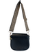 Frederic T Black Pebbled Leather Cheetah Crossbody Bag Black