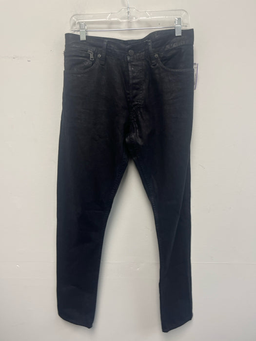 Ralph Lauren Black Size 32 Black Cotton Waxed Skinny Jean Men's Pants