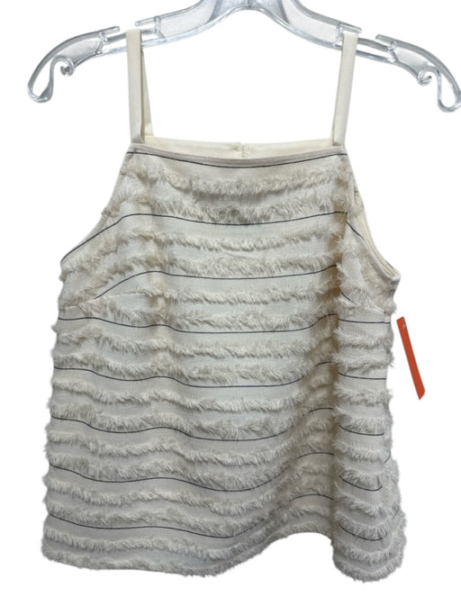 Maeve Size 4 Off White Polyester Square Neck Keyhole Back Cut Out Top Off White / 4