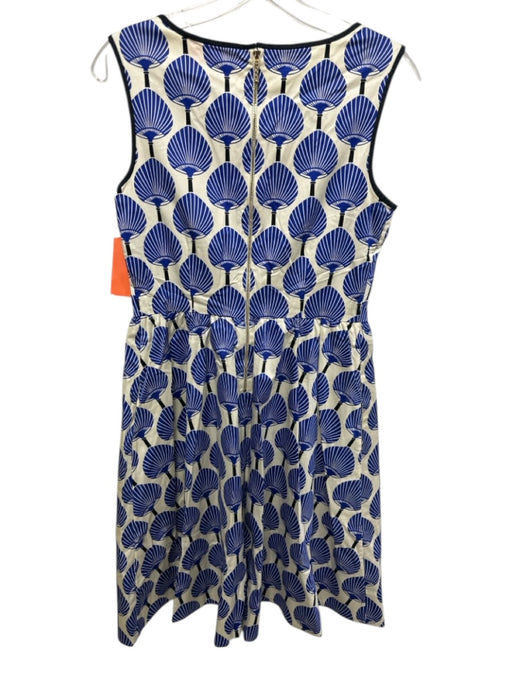 Florence Broadhurst for Kate Spade Size 4 White & Blue Cotton Blend Dress White & Blue / 4