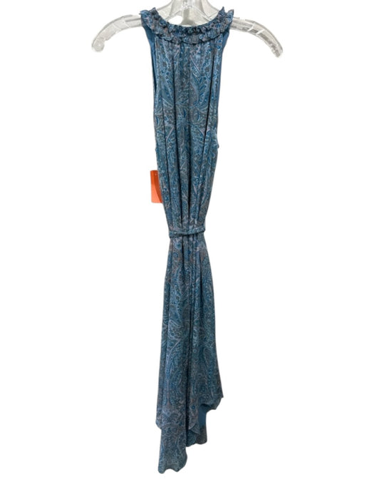 Ramy Brook Size S Blue & Pink Polyester Paisley Keyhole Front Sleeveless Dress Blue & Pink / S