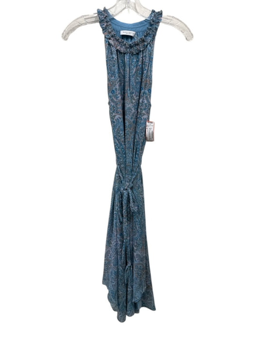 Ramy Brook Size S Blue & Pink Polyester Paisley Keyhole Front Sleeveless Dress Blue & Pink / S