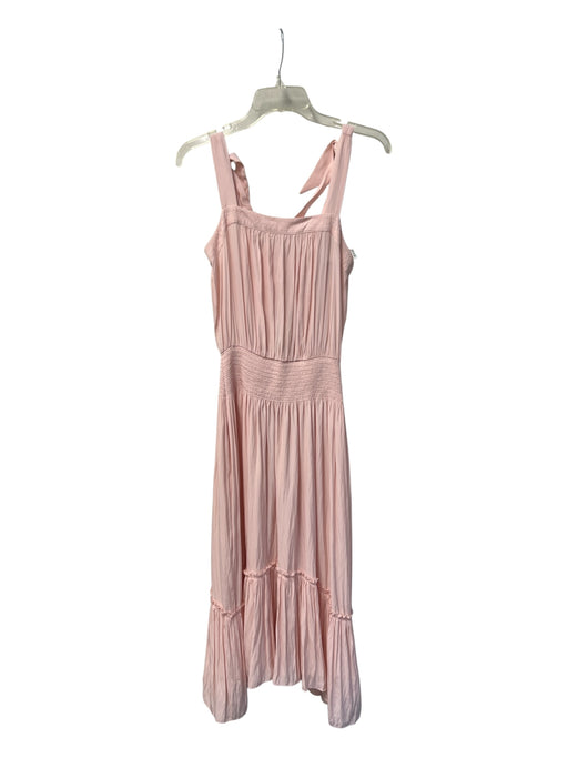 Ramy Brook Size XS Pale Pink Polyester Tie at Shoulders Stretch Waist Maxi Dress Pale Pink / XS