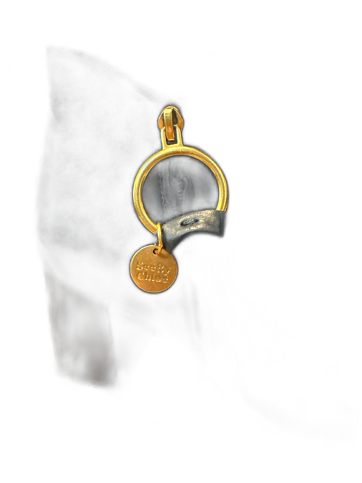 See By Chloe Shoe Size 38 Black & Gold Leather Block Heel Side Zip Booties Black & Gold / 38