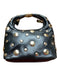 J. Crew Black & Gold Leather Studded Top Handle Zip Close Gold Hardware Bag Black & Gold / S