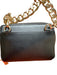 Anthropologie Black & Gold Vegan Leather Chain Strap Wallet on Chain Bag Black & Gold / S