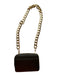 Anthropologie Black & Gold Vegan Leather Chain Strap Wallet on Chain Bag Black & Gold / S