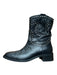 Bibi Lou Shoe Size 38 Black & Silver Vegan Leather Studded Cowboy Boots Black & Silver / 38