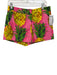 Trina Turk Size 4 Pink & Multi Cotton Blend Zip & Hook Closure Printed Shorts Pink & Multi / 4