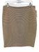 Lauren Ralph Lauren Size 10 Brown & White Cotton Blend Striped Zip Close Skirt Brown & White / 10