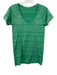 Lululemon Size S Green Synthetic Short Sleeve Striped Athletic Top Green / S