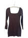 Babaton Size M Brown Nylon Long Sleeve Wide Neck Off Shoulder Thigh Length Dress Brown / M
