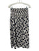 Cleobella Size S Black & White Cotton Elastic Hem Button Front V Neck Skirt Set Black & White / S