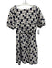 Cleobella Size S Black & White Cotton Elastic Hem Button Front V Neck Skirt Set Black & White / S
