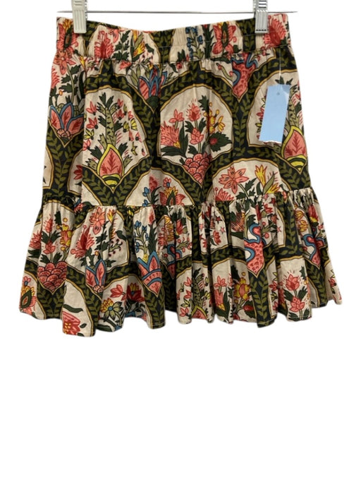 Rhode Size S Multicolor Cotton Elastic Waist Floral Print Skirt Multicolor / S