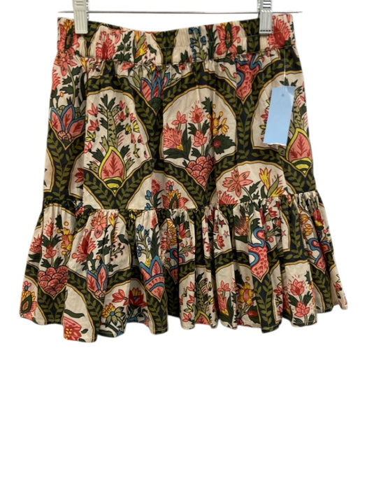 Rhode Size S Multicolor Cotton Elastic Waist Floral Print Skirt Multicolor / S