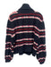 A.L.C. Size XS Blue & Multi Wool & Silk Striped Turtleneck Sweater Blue & Multi / XS