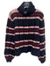 A.L.C. Size XS Blue & Multi Wool & Silk Striped Turtleneck Sweater Blue & Multi / XS