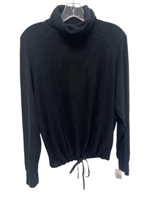 Varley Size XS Black Viscose & Acrylic Long Sleeve Turtleneck Sweatshirt Black / XS