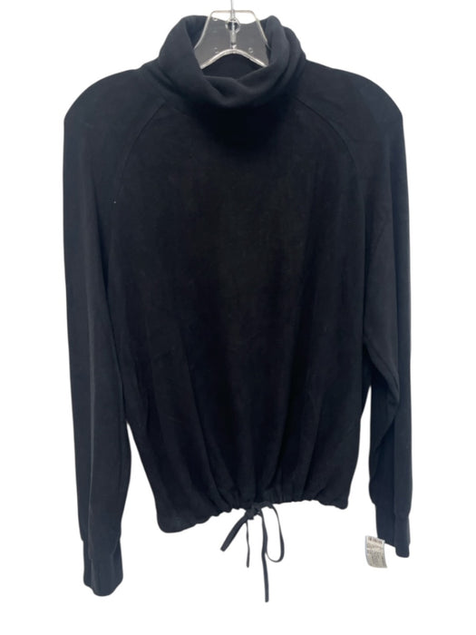 Varley Size XS Black Viscose & Acrylic Long Sleeve Turtleneck Sweatshirt Black / XS