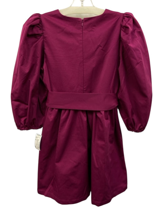 La Roque Size XS Magenta Pink Polyester Tie Detail Balloon Sleeve Dress Magenta Pink / XS