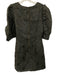 Marie Oliver Size 4 Jade Green Wool & Silk Back Zip Textured Geometric Dress Jade Green / 4