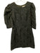 Marie Oliver Size 4 Jade Green Wool & Silk Back Zip Textured Geometric Dress Jade Green / 4
