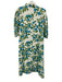 Olivia James Size S White & Multi Cotton Button Front Floral Print Dress White & Multi / S