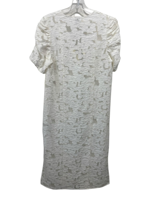 Baum und Pferdgarten Size 36/M White Viscose & Polyamide Short Puff Sleeve Dress White / 36/M