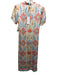 Marigold Size S Pink, Blue, Multi Polyester Satin Abstract Print Midi Dress Pink, Blue, Multi / S