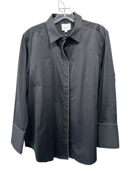 Sundays Size M Black Cotton Long Sleeve Blouse Top Black / M