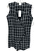 Sundays Size S Black & White Polyester & Viscose Sleeveless Tweed Buttons Dress Black & White / S