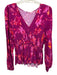 Alivia Size XS Purple, Pink, Orange Viscose Long puff sleeve Floral Print Top Purple, Pink, Orange / XS