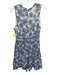 En Saison Size S Blue & Green Lyocell blend Sleeveless Floral Print V Neck Dress Blue & Green / S