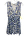 En Saison Size S Blue & Green Lyocell blend Sleeveless Floral Print V Neck Dress Blue & Green / S