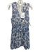 En Saison Size S Blue & Green Lyocell blend Sleeveless Floral Print V Neck Dress Blue & Green / S