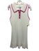 En Saison Size M Cream & pink Acrylic & Cotton Sleeveless Knit Collar Dress Cream & pink / M