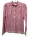 Marea Size XS Pink & White Cotton Long Sleeve Floral Print Blouse Top Pink & White / XS