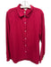 Dylan Size M Raspberry Red Cotton Gauze Long Sleeve Blouse Top Raspberry Red / M