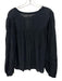 Velvet Size S Black Modal & Viscose Long Sleeve Crochet Lace Buttons Top Black / S