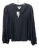 Velvet Size XS Black Modal & Viscose Long Sleeve Crochet Lace Buttons Top Black / XS