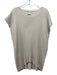 JS 71 Size M/L Beige Cotton & Cashmere Cap Sleeve Rib Knit Top Beige / M/L