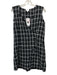Sundays Size XS Black & White Polyester & Viscose Sleeveless Tweed Buttons Dress Black & White / XS