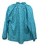 Marigold Size M Electric Blue Cotton Long puff sleeve Abstract Print Top Electric Blue / M