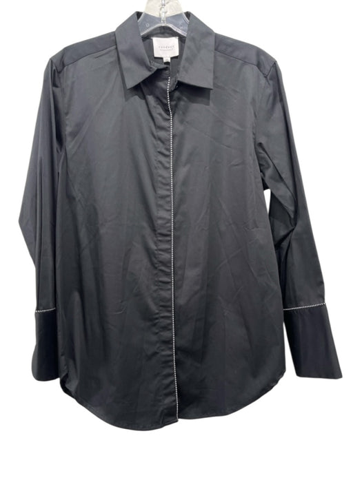 Sundays Size XS Black Cotton Long Sleeve Blouse Top Black / XS