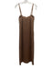 Dress to Size M Copper Acrylic & Polyester Sleeveless Metallic Knit Midi Dress Copper / M